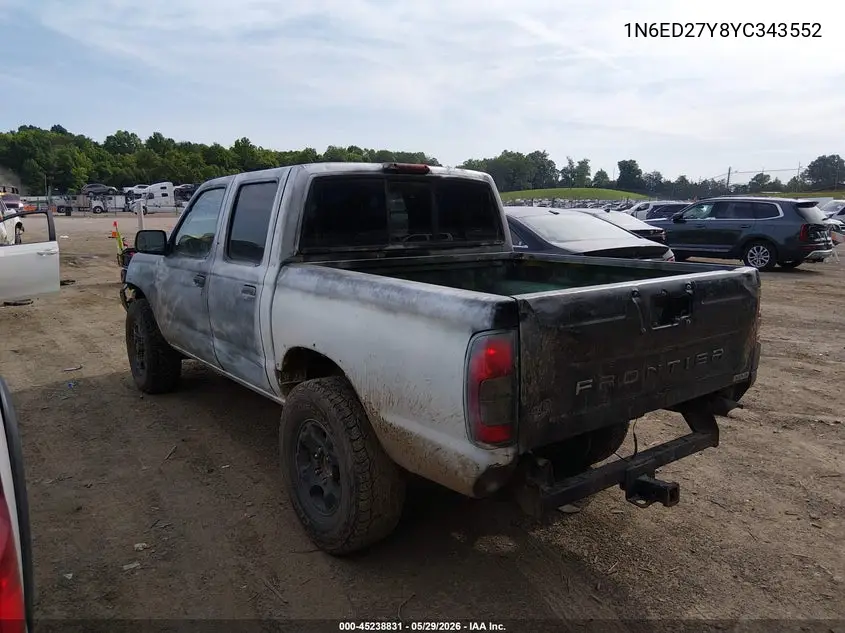 2000 Nissan Frontier Se-V6/Xe-V6 VIN: 1N6ED27Y8YC343552 Lot: 45238831