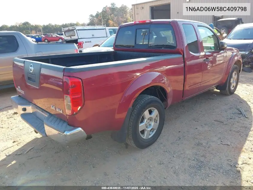 1N6AD06W58C409798 2008 Nissan Frontier Se