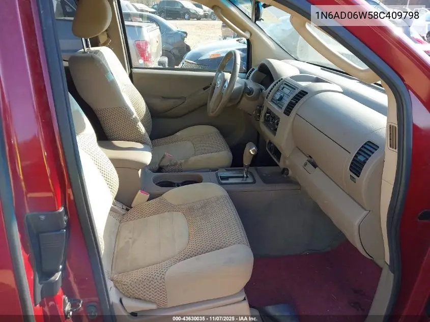 1N6AD06W58C409798 2008 Nissan Frontier Se