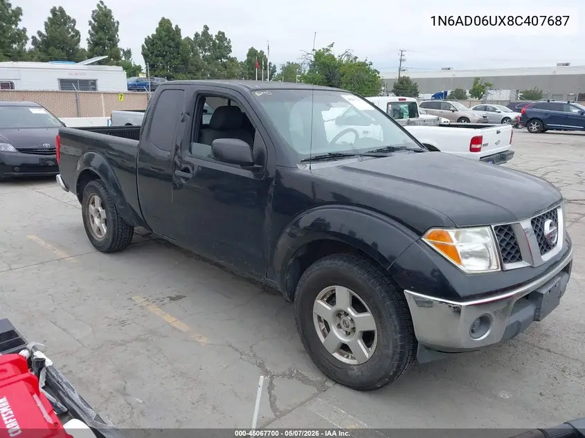 2008 Nissan Frontier Se VIN: 1N6AD06UX8C407687 Lot: 45067700