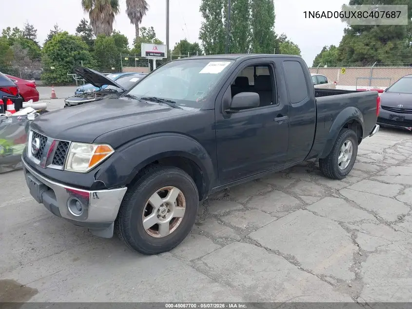 2008 Nissan Frontier Se VIN: 1N6AD06UX8C407687 Lot: 45067700