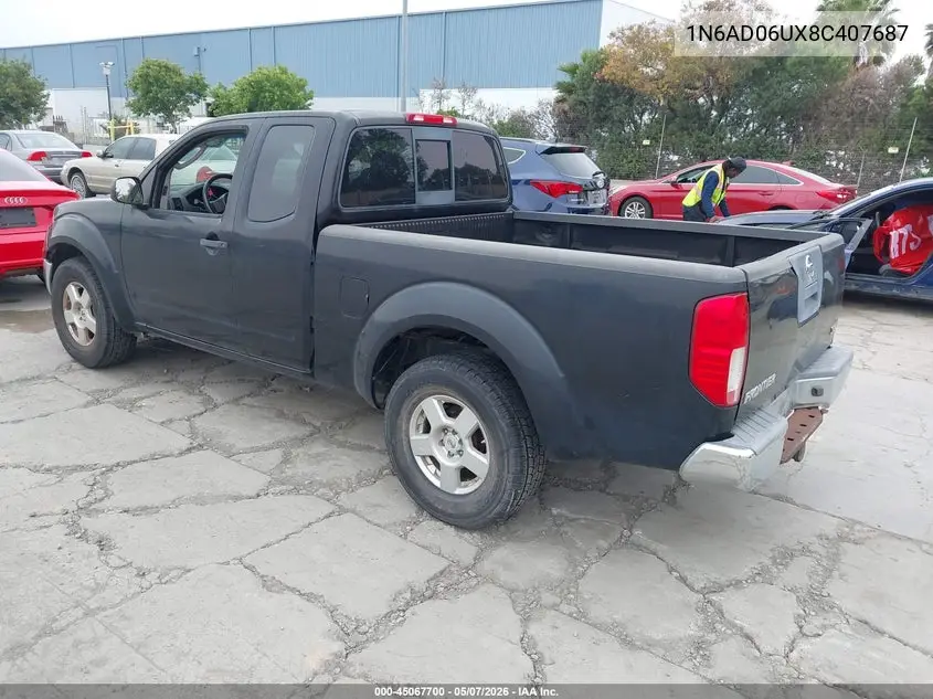 2008 Nissan Frontier Se VIN: 1N6AD06UX8C407687 Lot: 45067700