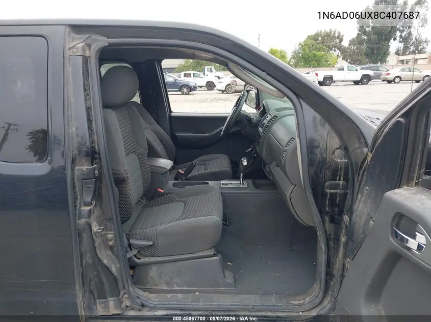 2008 Nissan Frontier Se VIN: 1N6AD06UX8C407687 Lot: 45067700