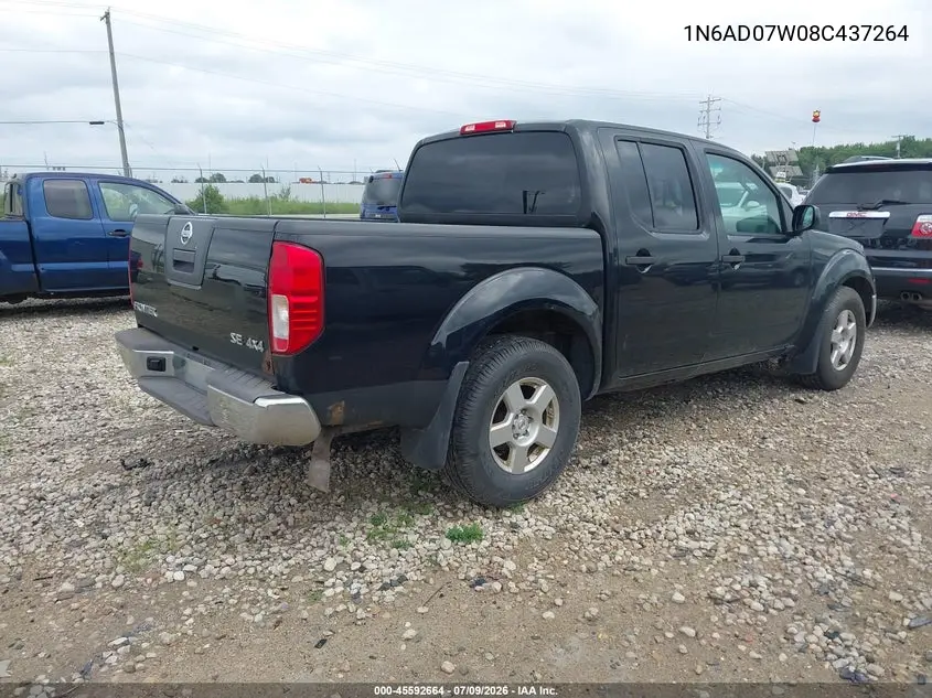 2008 Nissan Frontier Se VIN: 1N6AD07W08C437264 Lot: 45592664