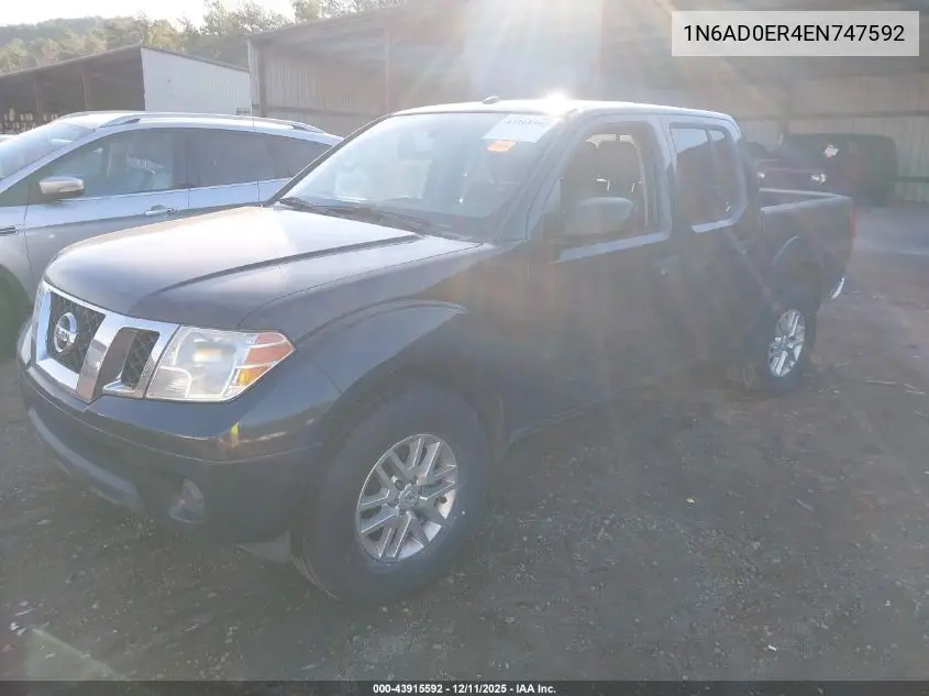 1N6AD0ER4EN747592 2014 Nissan Frontier Sv
