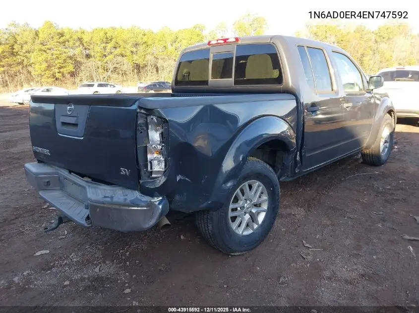 1N6AD0ER4EN747592 2014 Nissan Frontier Sv