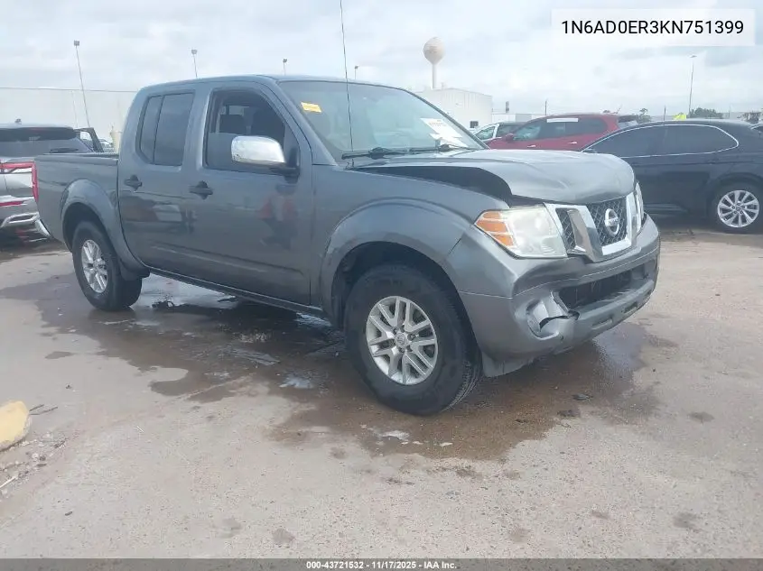 1N6AD0ER3KN751399 2019 Nissan Frontier Sv