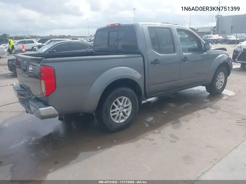 1N6AD0ER3KN751399 2019 Nissan Frontier Sv