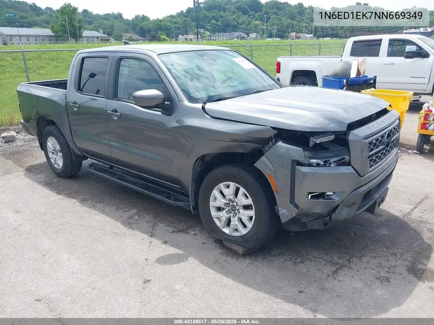 2022 Nissan Frontier VIN: 1N6ED1EK7NN669349 Lot: 45186517