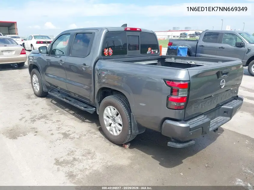 2022 Nissan Frontier VIN: 1N6ED1EK7NN669349 Lot: 45186517