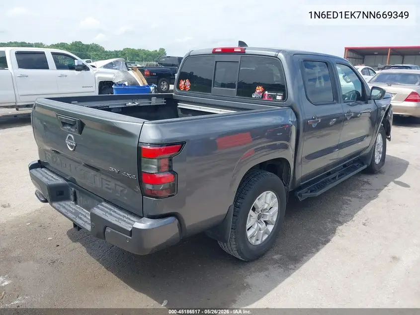 2022 Nissan Frontier VIN: 1N6ED1EK7NN669349 Lot: 45186517