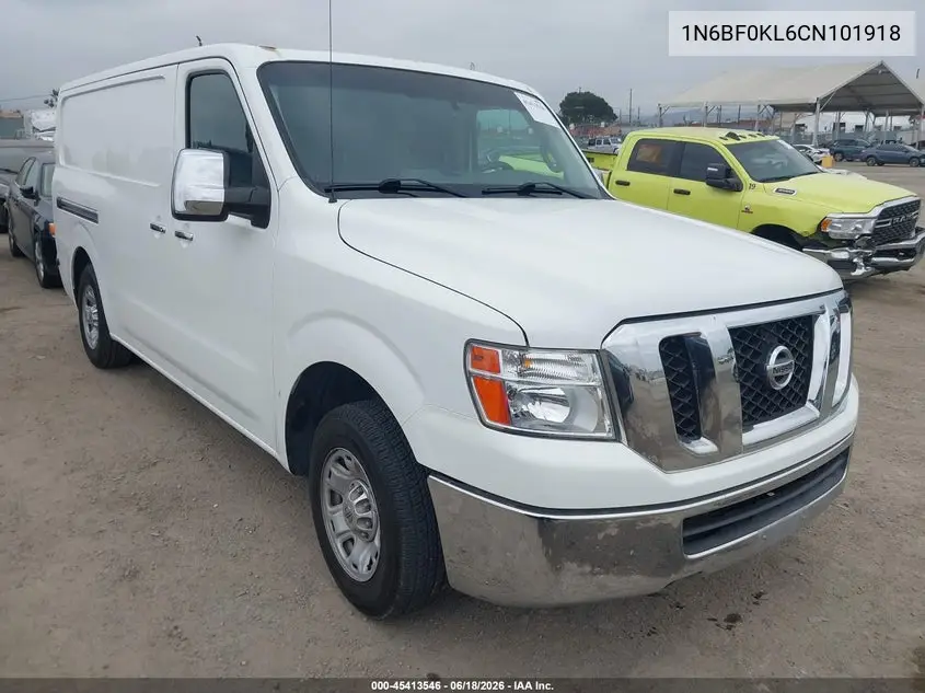 2012 Nissan Nv 1500 Nv1500 Sv V6 VIN: 1N6BF0KL6CN101918 Lot: 45413546