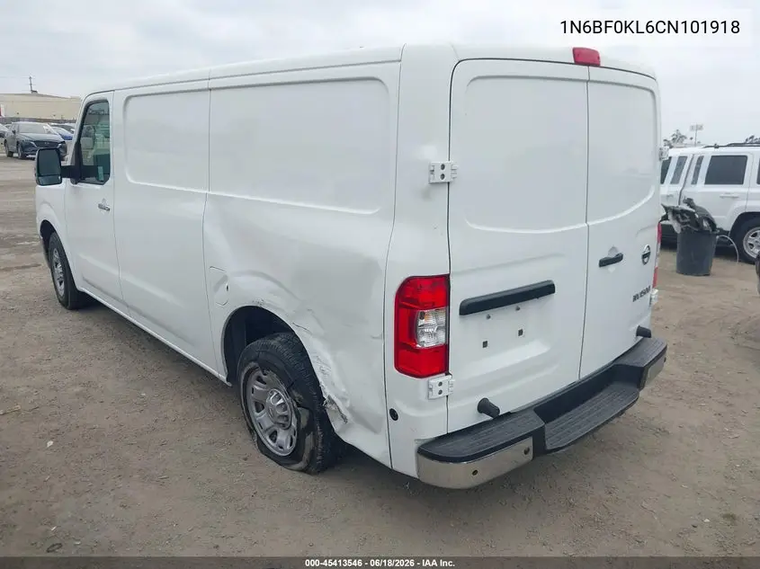 2012 Nissan Nv 1500 Nv1500 Sv V6 VIN: 1N6BF0KL6CN101918 Lot: 45413546