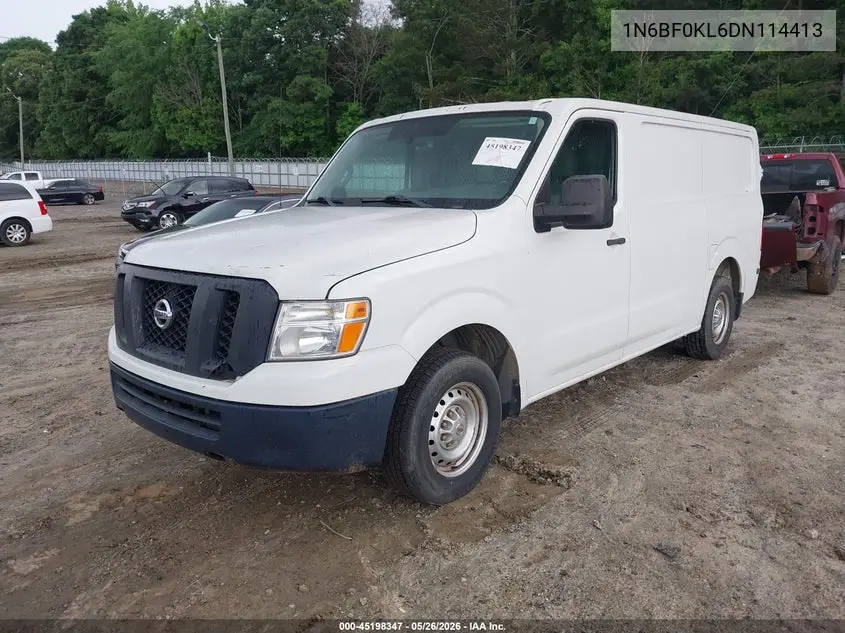 2013 Nissan Nv Cargo Nv1500 S V6 VIN: 1N6BF0KL6DN114413 Lot: 45198347