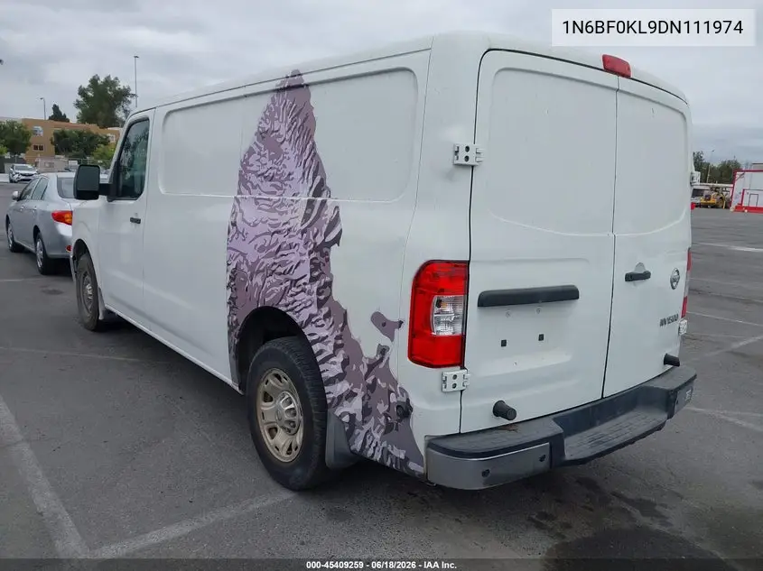 2013 Nissan Nv Cargo Nv1500 Sv V6 VIN: 1N6BF0KL9DN111974 Lot: 45409259
