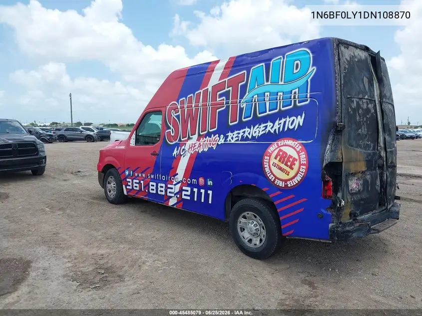 2013 Nissan Nv Cargo Nv2500 Hd S V6 VIN: 1N6BF0LY1DN108870 Lot: 45485079