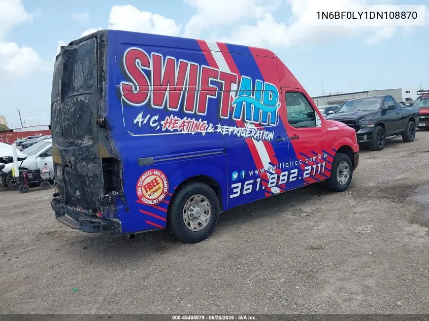 2013 Nissan Nv Cargo Nv2500 Hd S V6 VIN: 1N6BF0LY1DN108870 Lot: 45485079