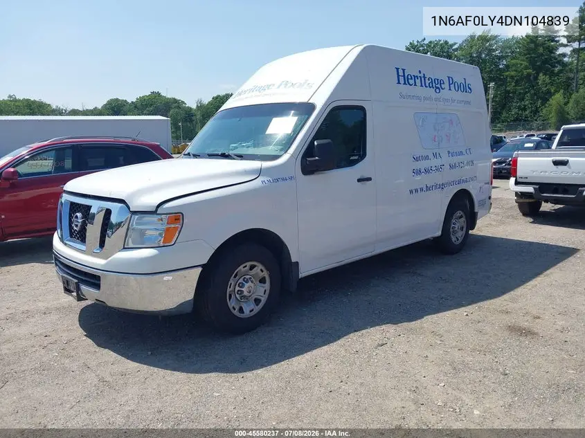2013 Nissan Nv Cargo Nv2500 Hd Sv V8 VIN: 1N6AF0LY4DN104839 Lot: 45580237