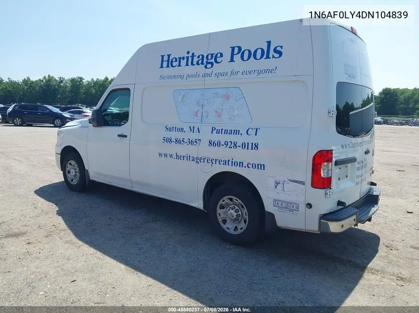 2013 Nissan Nv Cargo Nv2500 Hd Sv V8 VIN: 1N6AF0LY4DN104839 Lot: 45580237