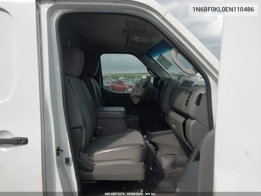 2014 Nissan Nv Cargo Nv1500 S V6 VIN: 1N6BF0KL0EN110486 Lot: 45072276
