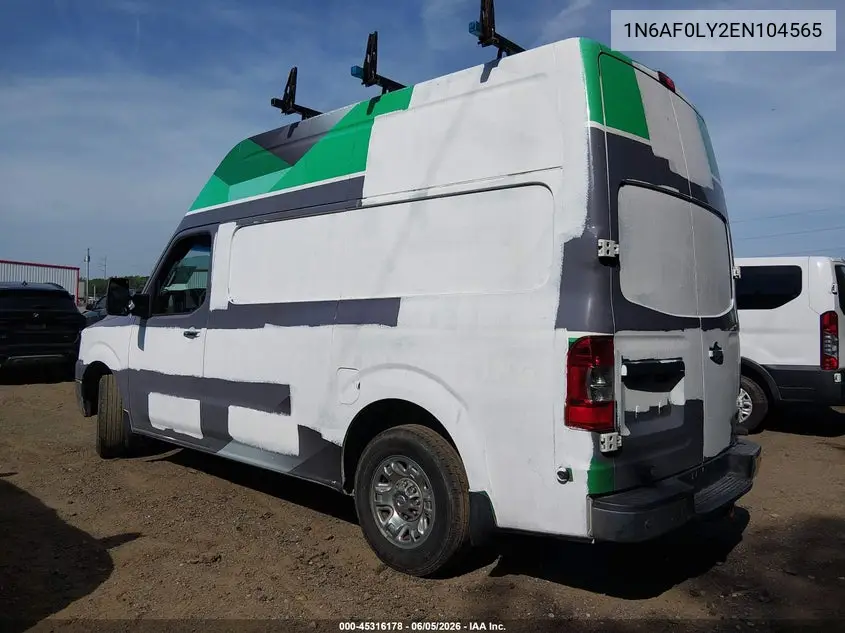 1N6AF0LY2EN104565 2014 Nissan Nv Cargo Nv2500 Hd Sv V8
