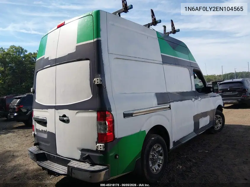 1N6AF0LY2EN104565 2014 Nissan Nv Cargo Nv2500 Hd Sv V8
