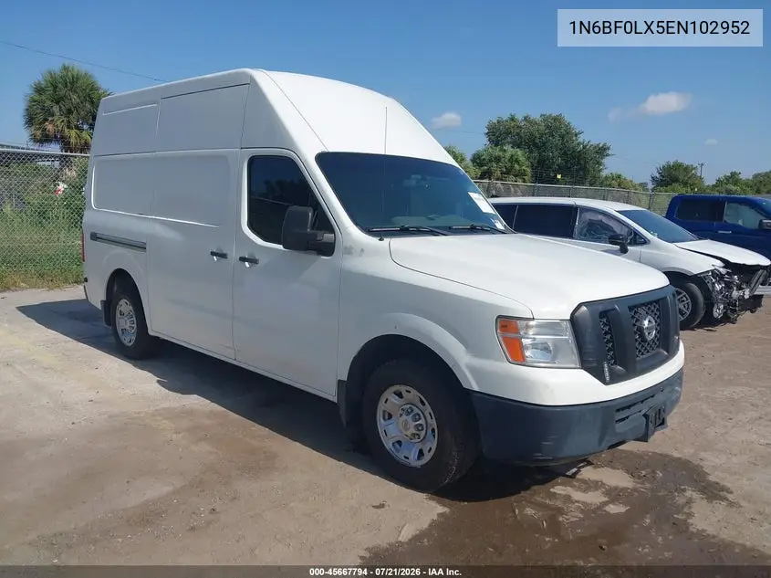 2014 Nissan Nv Cargo Nv2500 Hd Sv V6 VIN: 1N6BF0LX5EN102952 Lot: 45667794