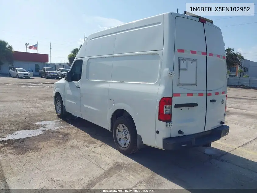 2014 Nissan Nv Cargo Nv2500 Hd Sv V6 VIN: 1N6BF0LX5EN102952 Lot: 45667794