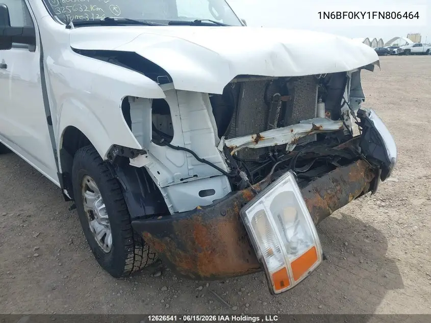 2015 Nissan Nv 1500/2500 VIN: 1N6BF0KY1FN806464 Lot: 12626541