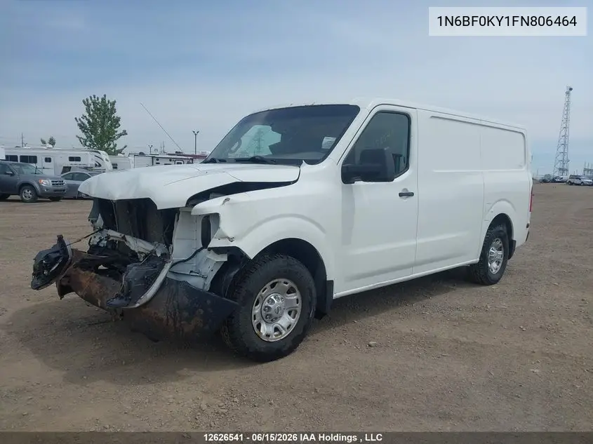2015 Nissan Nv 1500/2500 VIN: 1N6BF0KY1FN806464 Lot: 12626541