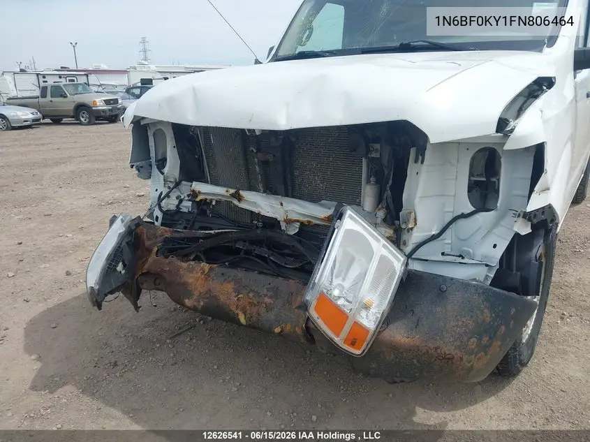 2015 Nissan Nv 1500/2500 VIN: 1N6BF0KY1FN806464 Lot: 12626541