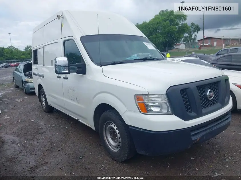 2015 Nissan Nv Cargo Nv2500 Hd S V8 VIN: 1N6AF0LY1FN801601 Lot: 45194702