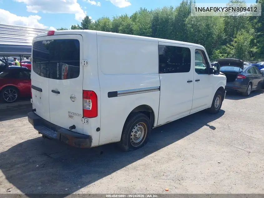 2015 Nissan Nv Cargo Nv2500 Hd S V8 VIN: 1N6AF0KY3FN809412 Lot: 45410861