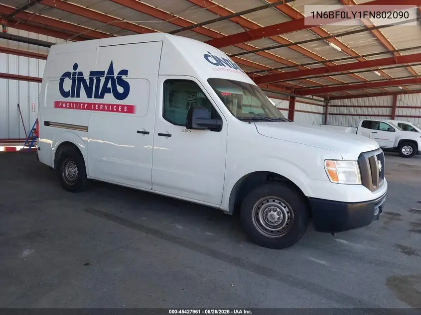 2015 Nissan Nv Cargo Nv2500 Hd S V6 VIN: 1N6BF0LY1FN802090 Lot: 45427961