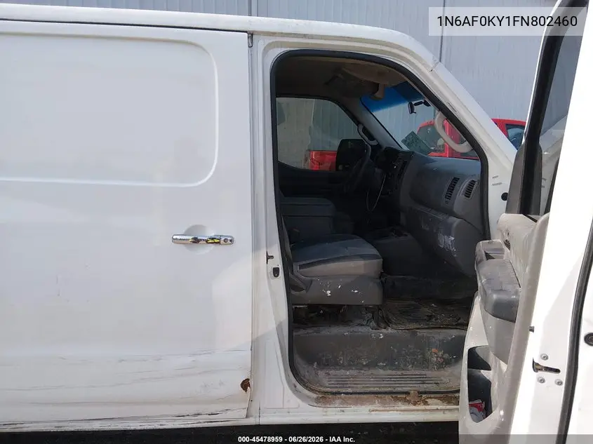 2015 Nissan Nv Cargo Nv2500 Hd Sl V8 VIN: 1N6AF0KY1FN802460 Lot: 45478959