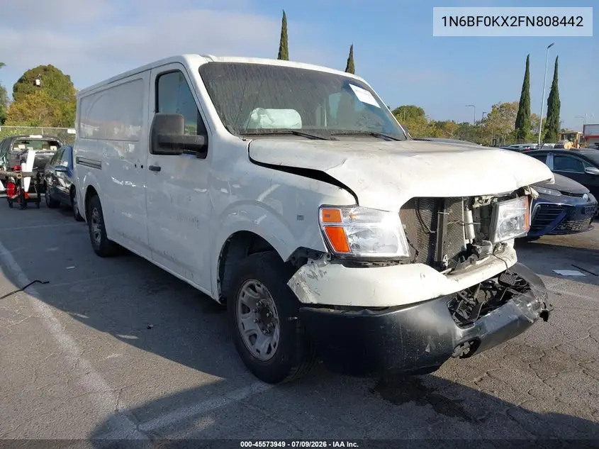 1N6BF0KX2FN808442 2015 Nissan Nv Cargo Nv2500 Hd Sv V6
