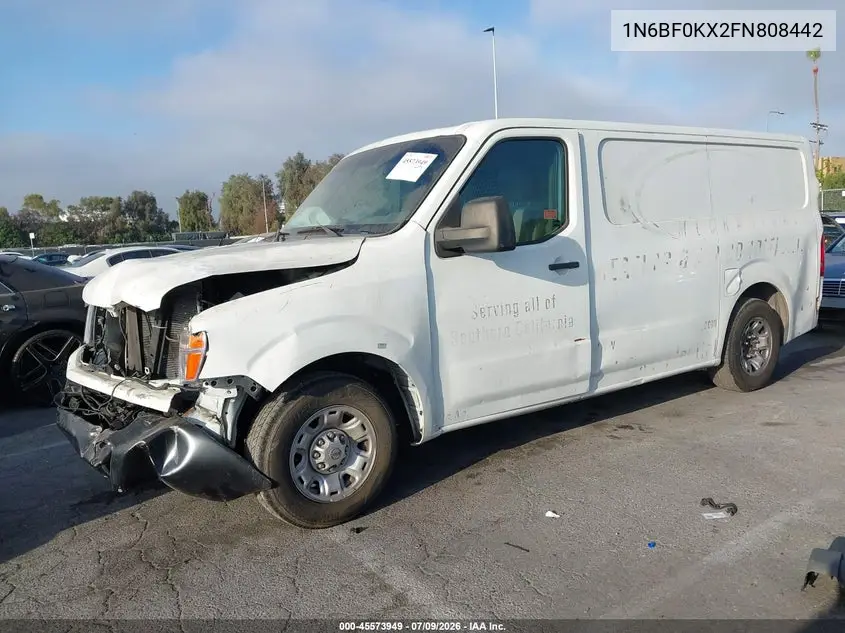 1N6BF0KX2FN808442 2015 Nissan Nv Cargo Nv2500 Hd Sv V6