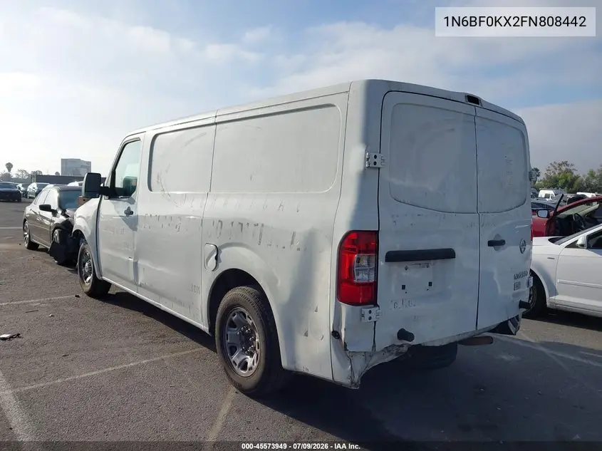 1N6BF0KX2FN808442 2015 Nissan Nv Cargo Nv2500 Hd Sv V6