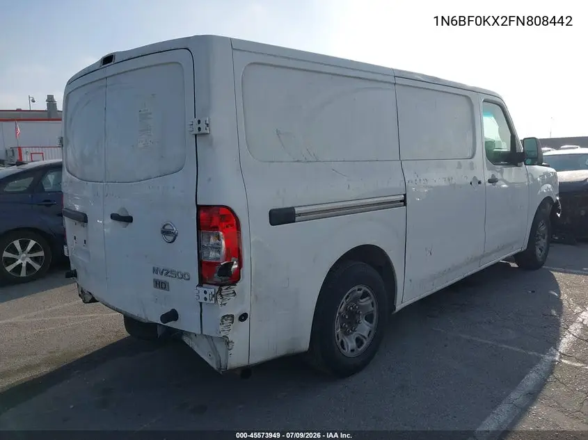 1N6BF0KX2FN808442 2015 Nissan Nv Cargo Nv2500 Hd Sv V6