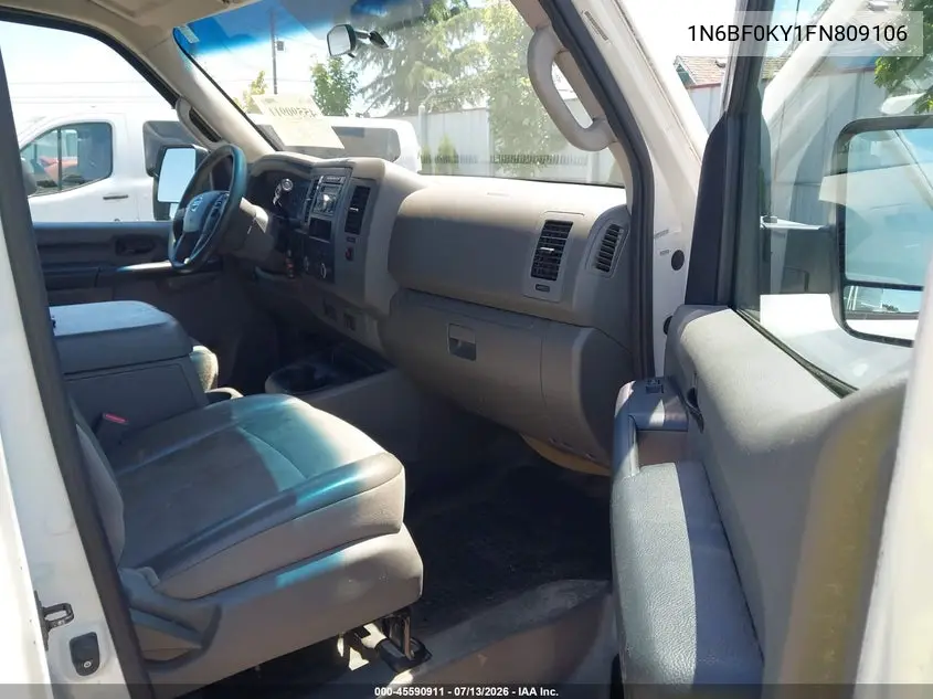 2015 Nissan Nv Cargo Nv2500 Hd Sv V6 VIN: 1N6BF0KY1FN809106 Lot: 45590911