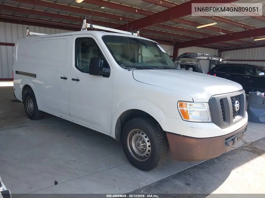 2016 Nissan Nv Cargo Nv1500 S V6/Sv V6 VIN: 1N6BF0KM4GN809051 Lot: 45089649