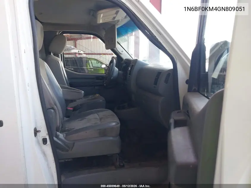 2016 Nissan Nv Cargo Nv1500 S V6/Sv V6 VIN: 1N6BF0KM4GN809051 Lot: 45089649