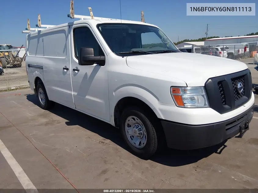2016 Nissan Nv Cargo Nv2500 Hd Sv V6 VIN: 1N6BF0KY6GN811113 Lot: 45132061