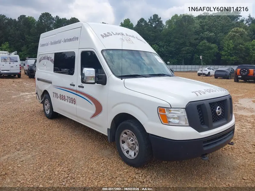 2016 Nissan Nv Cargo Nv2500 Hd Sv V8 VIN: 1N6AF0LY6GN814216 Lot: 45172861