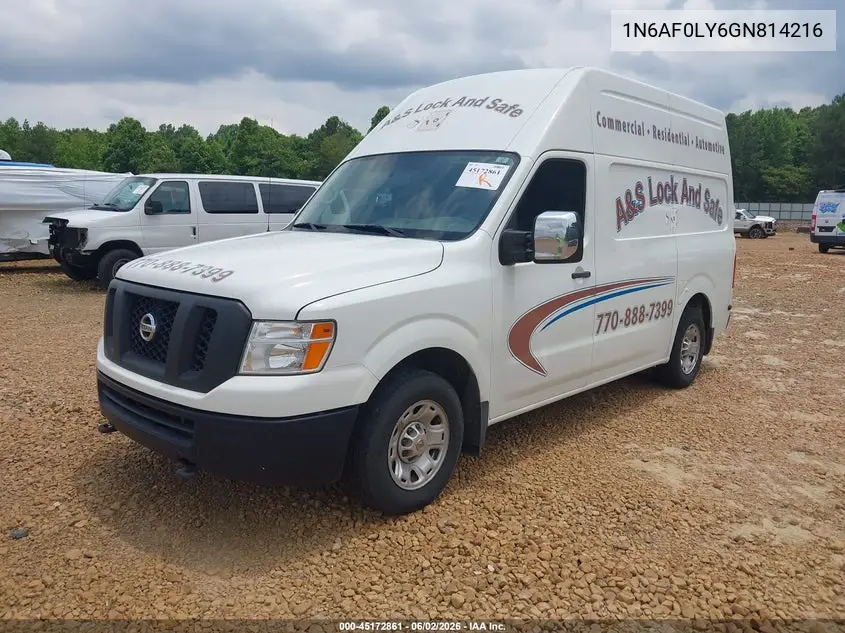 2016 Nissan Nv Cargo Nv2500 Hd Sv V8 VIN: 1N6AF0LY6GN814216 Lot: 45172861