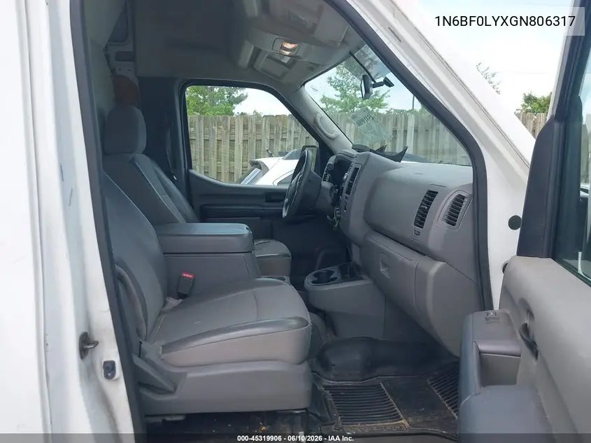 2016 Nissan Nv Cargo Nv2500 Hd Sv V6 VIN: 1N6BF0LYXGN806317 Lot: 45319906