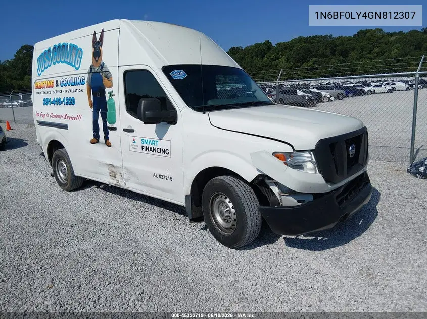 2016 Nissan Nv Cargo Nv2500 Hd S V6 VIN: 1N6BF0LY4GN812307 Lot: 45332719