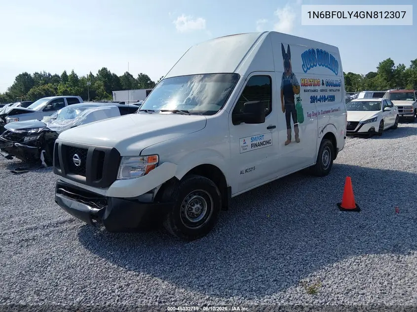 2016 Nissan Nv Cargo Nv2500 Hd S V6 VIN: 1N6BF0LY4GN812307 Lot: 45332719
