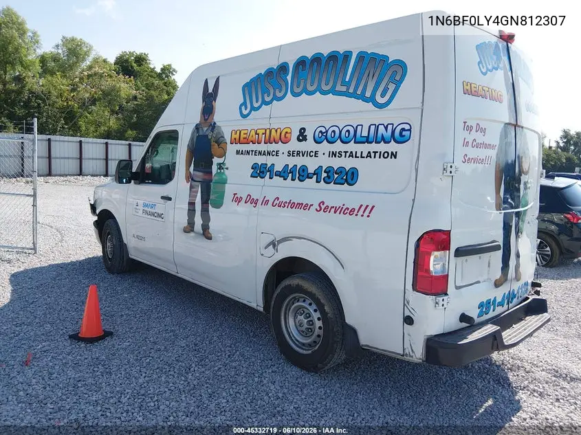 2016 Nissan Nv Cargo Nv2500 Hd S V6 VIN: 1N6BF0LY4GN812307 Lot: 45332719