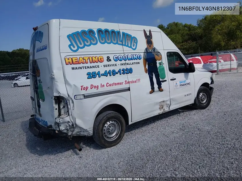 2016 Nissan Nv Cargo Nv2500 Hd S V6 VIN: 1N6BF0LY4GN812307 Lot: 45332719
